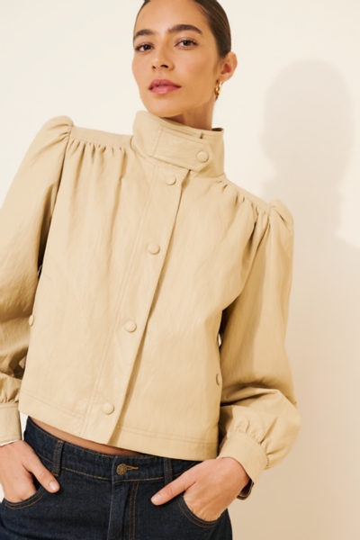Cropped Puff Sleeve Jacket | Nuuly