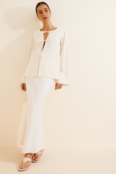 Pax Linen Blend Tie-Front Jacket | Nuuly