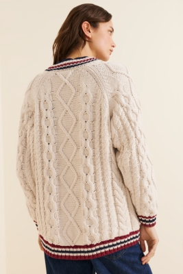 Alumni Cable Knit Cardigan