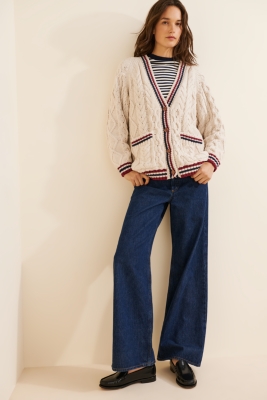 Alumni Cable Knit Cardigan