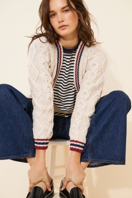 Alumni Cable Knit Cardigan