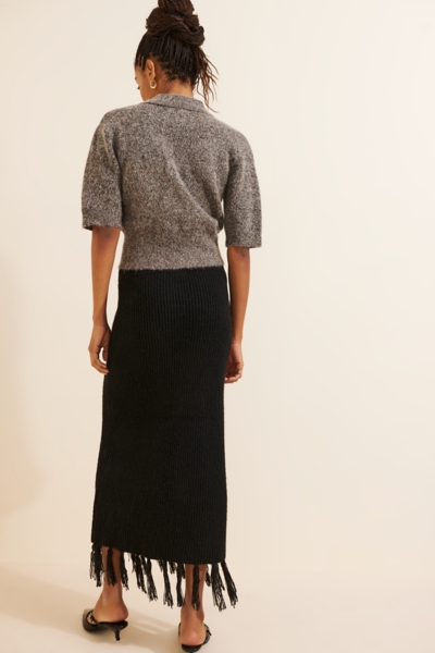 Fallon Fringe Knit Skirt | Nuuly