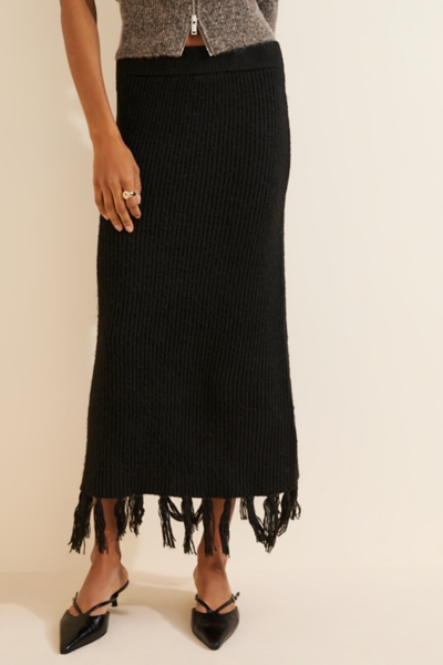 Fallon Fringe Knit Skirt | Nuuly