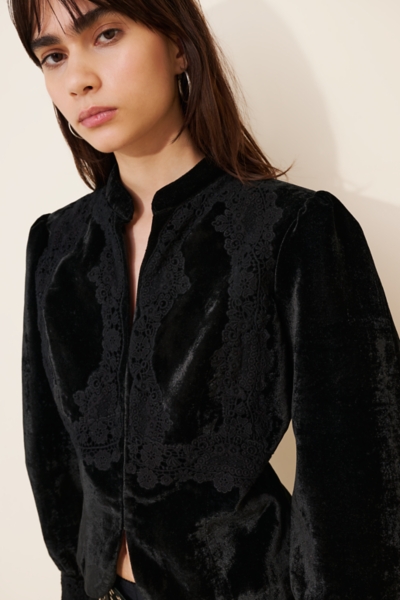 Victoria Velvet Lace Jacket | Nuuly