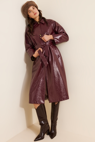 sumipun様◆MYLÈNE LEATHER 牛革トレンチコート 【L〜LL】 Halimi Vegan Leather Trench | Nuuly