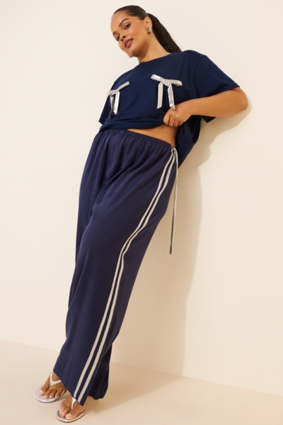 Metallic Side-Stripe Track Pants | Nuuly