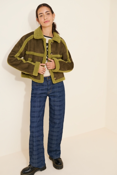 Borg Detail Cropped Jacket | Nuuly