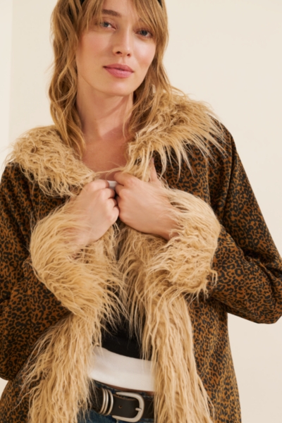 Corduroy Faux Fur Trim Jacket | Nuuly