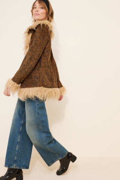 Corduroy Faux Fur Trim Jacket | Nuuly