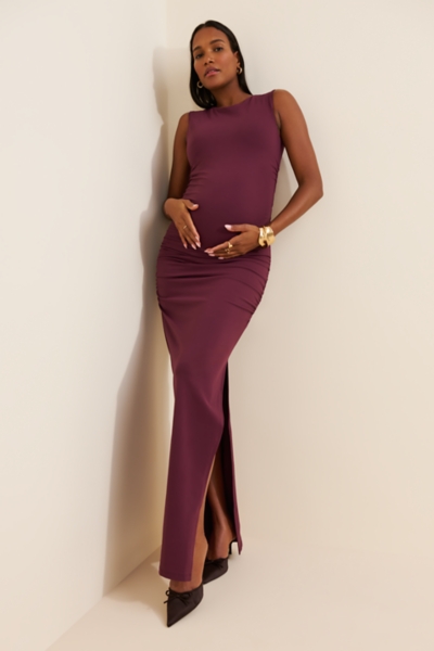 Maternity Gathered Maxi Dress | Nuuly