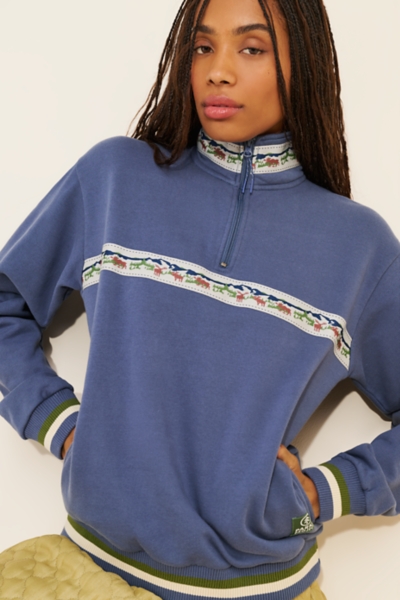 Acadia Moose Quarter Zip Sweatshirt | Nuuly