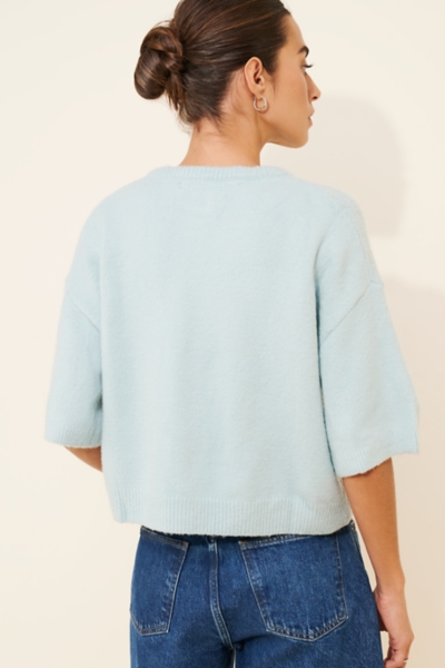 【12日まで】CLANE♡SLUNT CUT KNIT TOPS Nicoletta_Cream_Knit_Longline_
