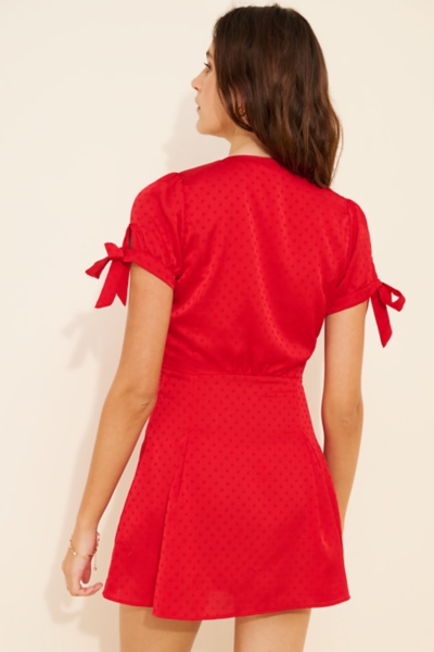 Ella Satin Jacquard Mini Dress | Nuuly