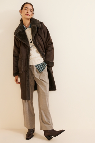 Shearling Duffle Toggle Coat | Nuuly