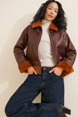 極美品　90s beams mouton leather half coat 90's] Old Seraphin Black Leather Mouton Half Coat Size.54