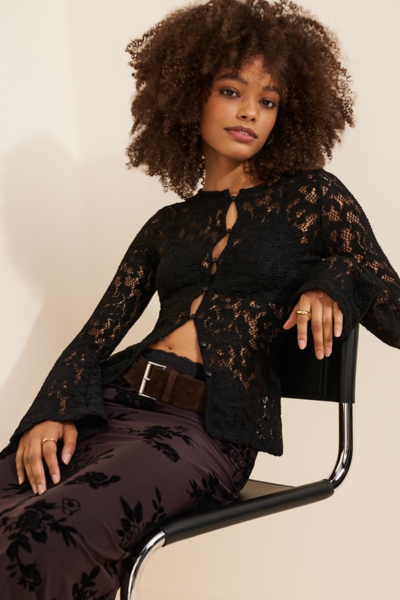 Button Up Lace Top | Nuuly