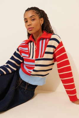 【美品】HeRIN.CYE Mix-striped shirt HeRIN.CYE ［予約］Mix-striped shirt BLU -ファッション通販 FASHION