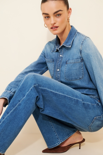 The Mid Rise Lasso Wide Leg Jeans | Nuuly