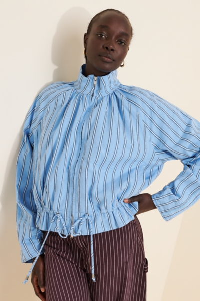 Devon Striped Balloon Jacket | Nuuly