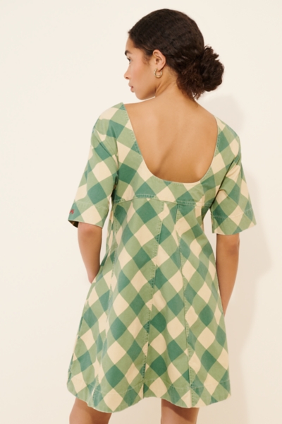 green denim mini dress Women's Amala Strapless Denim Mini Dress in Green