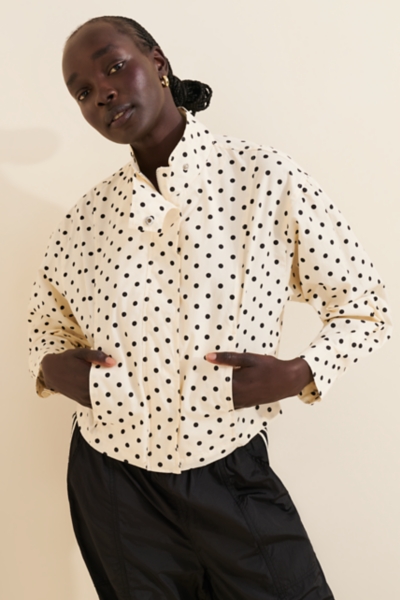Allison Polka Dot Cotton Shirt Jacket | Nuuly
