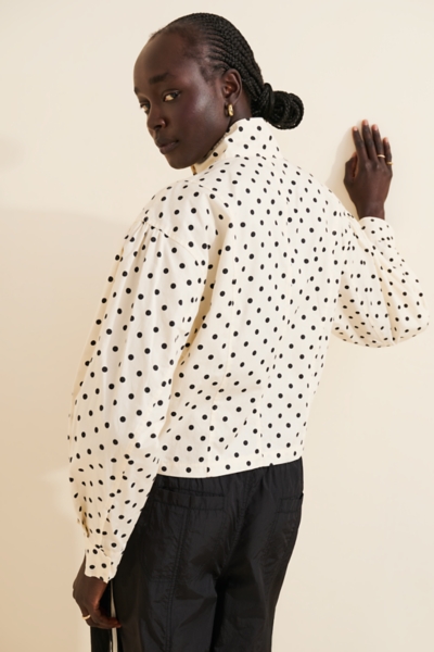 Allison Polka Dot Cotton Shirt Jacket | Nuuly
