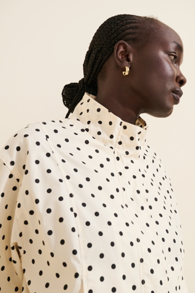 Allison Polka Dot Cotton Shirt Jacket | Nuuly