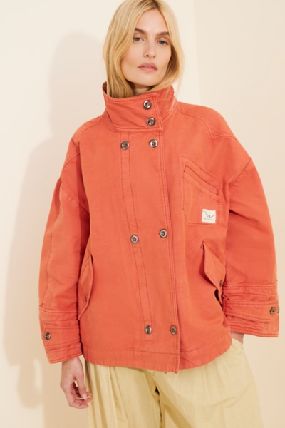 Collins Washed Canvas Funnel-Neck Jacket | Nuuly