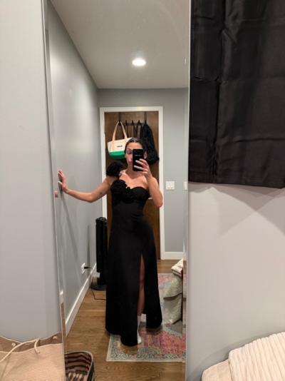 one shoulder flores maxi dress Monroe Dress