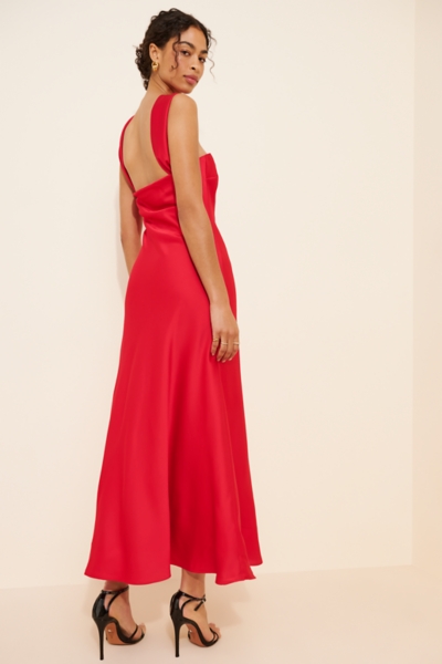 india formal dress Satin twill-trimmed crepe gown – Petite Chérie main image 1