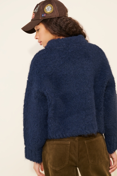 herlipto 浴衣　camellia navy Victoria Zip-Up Cardigan | Nuuly