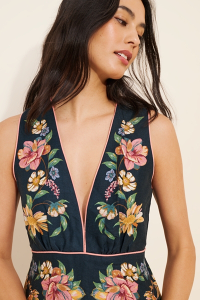 Maira Floral Linen Dress | Nuuly