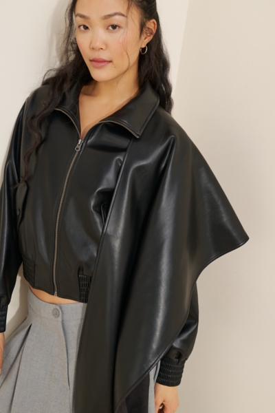 Vegan Leather Cape Jacket | Nuuly
