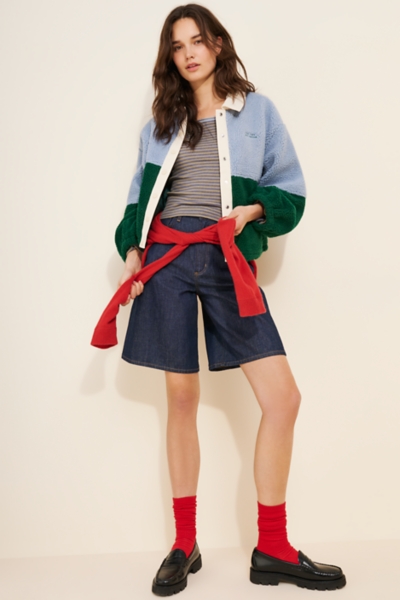 Color Blocked Sherpa Jacket | Nuuly