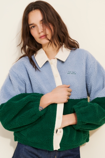 Color Blocked Sherpa Jacket | Nuuly
