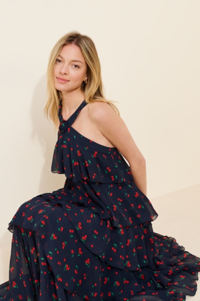 felicia ruffle maxi dress vero moda Vero Moda - Felicia One Shoulder Maxi Dress - Women - Polyester - M