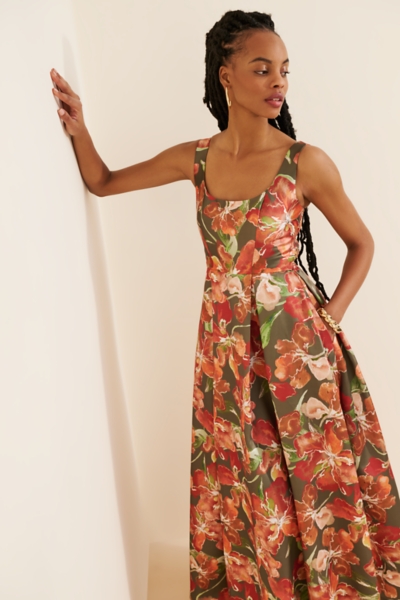 Floral Taffeta Dress | Nuuly