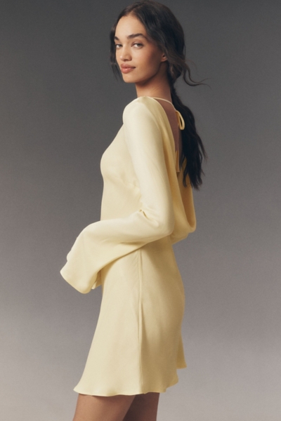 Long Sleeve Cowl Back Mini Dress | Nuuly