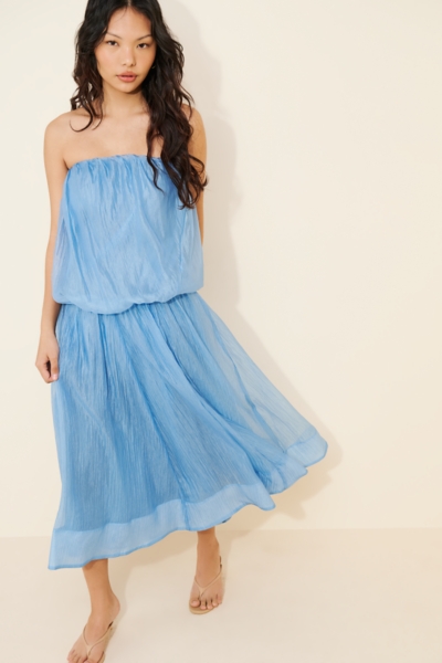 knee length dresses for ladies Dori Floral Embellished Midi Dress Blush main image 0