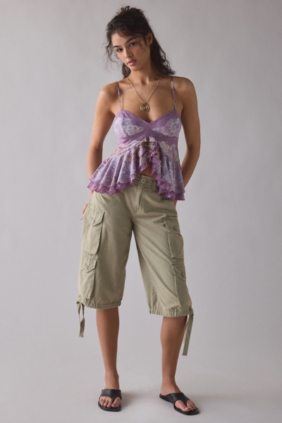 Ella Flyaway Ruffle Lace Trim Cami | Nuuly