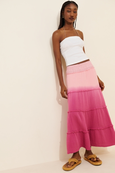On My Mind Smocked Waist Tiered Maxi Skirt | Nuuly