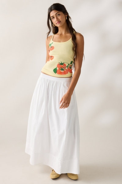 Off-Duty Tomato Graphic Ribbed Scoop Neck Cami | Nuuly