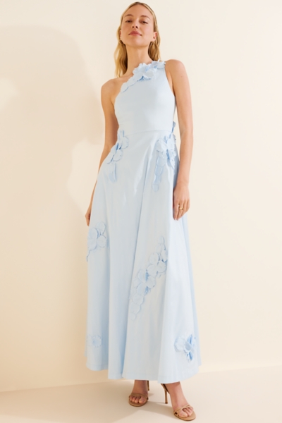 strapless open back dress Ingrid One Shoulder Maxi Dress in Beige, Women's One Shoulder Maxi Dress, Elegant Sleeveless Evening Gown, Draped Fabric Formal Dress for Women, SOERA