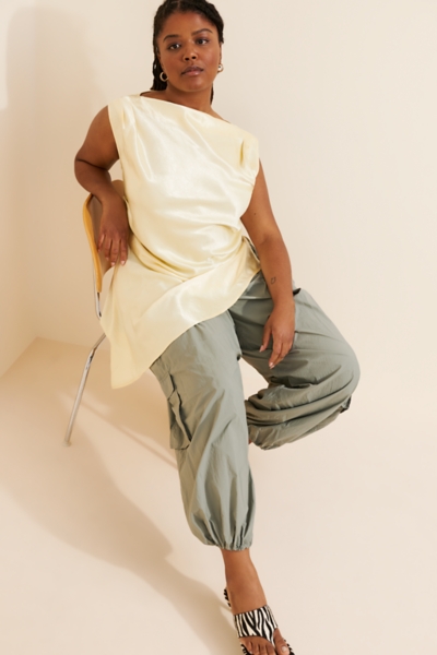 トップス room306 Pleats Design tops Pleat Detail Longline Top | Nuuly