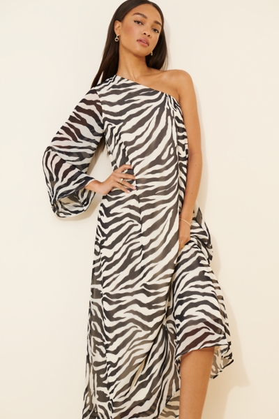 open lace back dress One Shoulder Kaftan Dress – MyCheriEssentiel main image 0