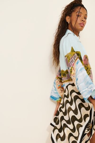Copacabana Beach Linen Cover-Up Dress | Nuuly