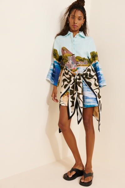 Copacabana Beach Linen Cover-Up Dress | Nuuly