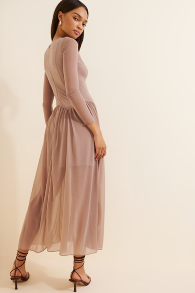 drop waist maxi dress long sleeve April Drop Waist Jersey Maxi Dress Purple / S: 2-4 at Rebdolls