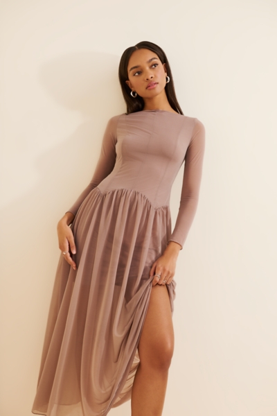 Pointed Drop Waist Seam Maxi Dress | Nuuly