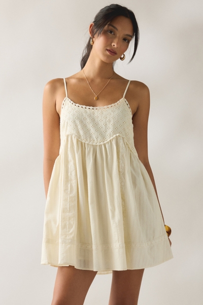 Lucky In Lace Tie-Back Babydoll Mini Dress | Nuuly